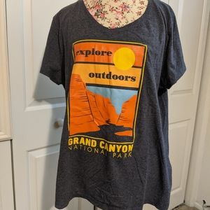 Hanes Vneck Explore Outdoor Grand Canyon National Park Tshirt